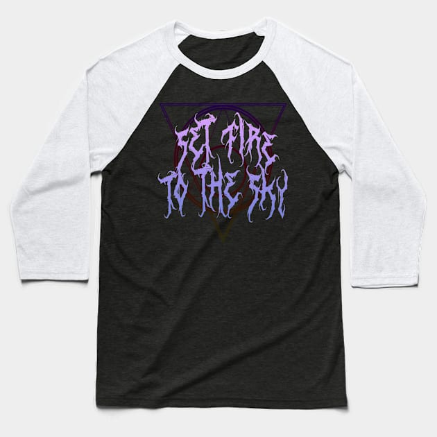 Purpz Baseball T-Shirt by SetFireToTheSky